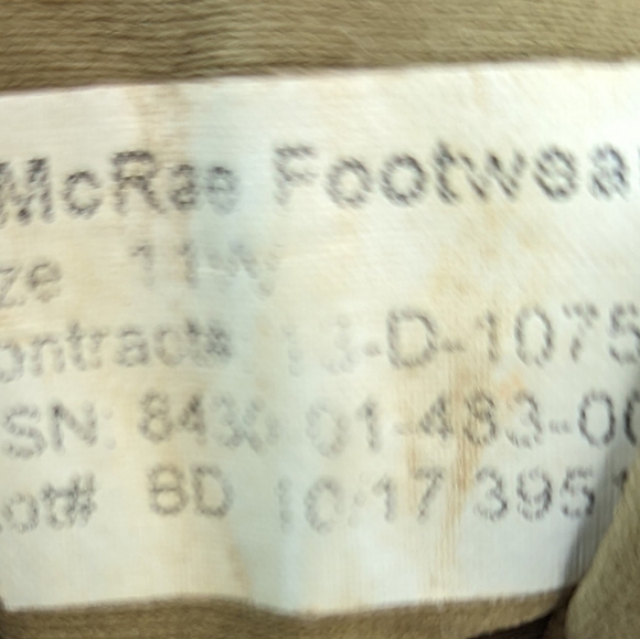 McRae Military Men's Combat Boots 11W Coyote Brown Hot Weather Boots Vibram lug - Picture 10 of 12